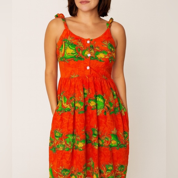 St. Maarten Fish Print Sundress - Picture 1 of 8